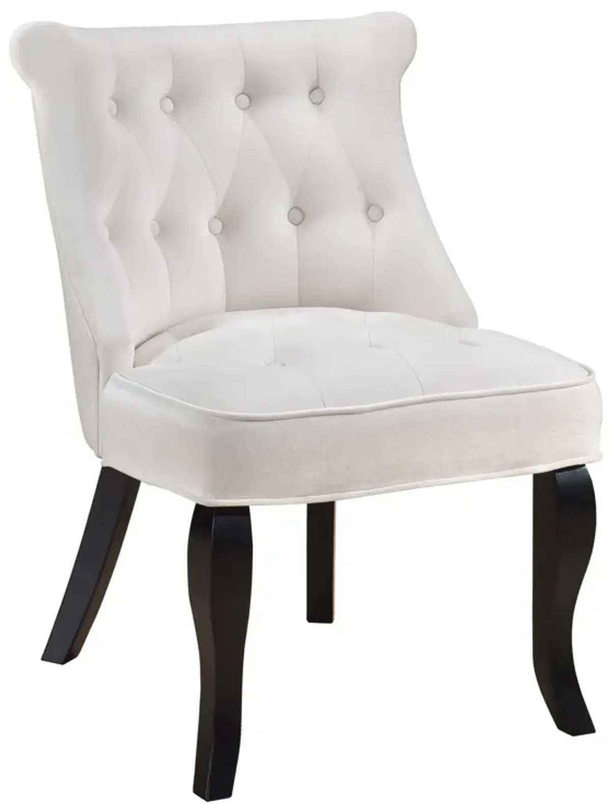 Velvet Tufted Accent Chair - Beige