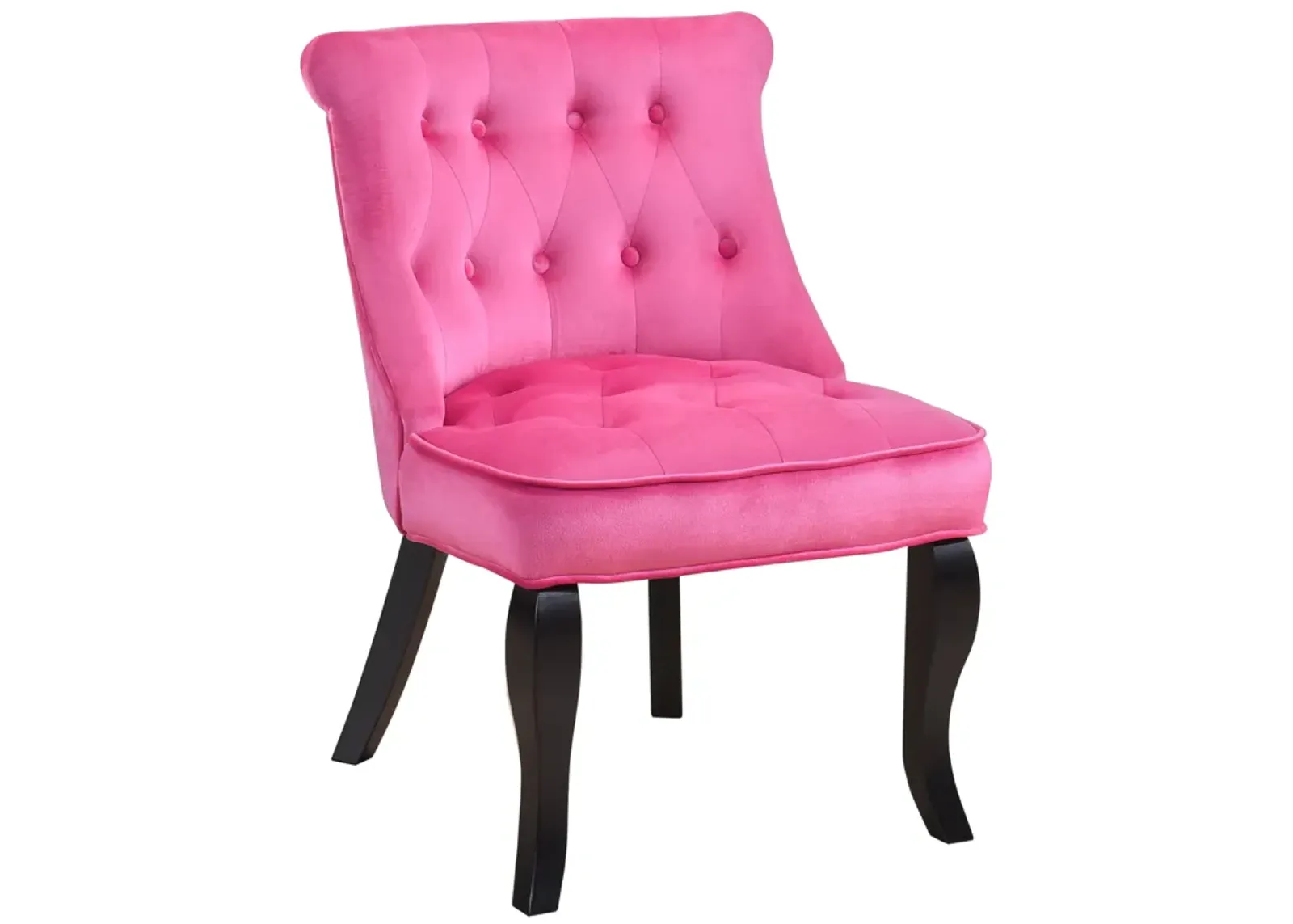 Velvet Tufted Accent Chair - Pink