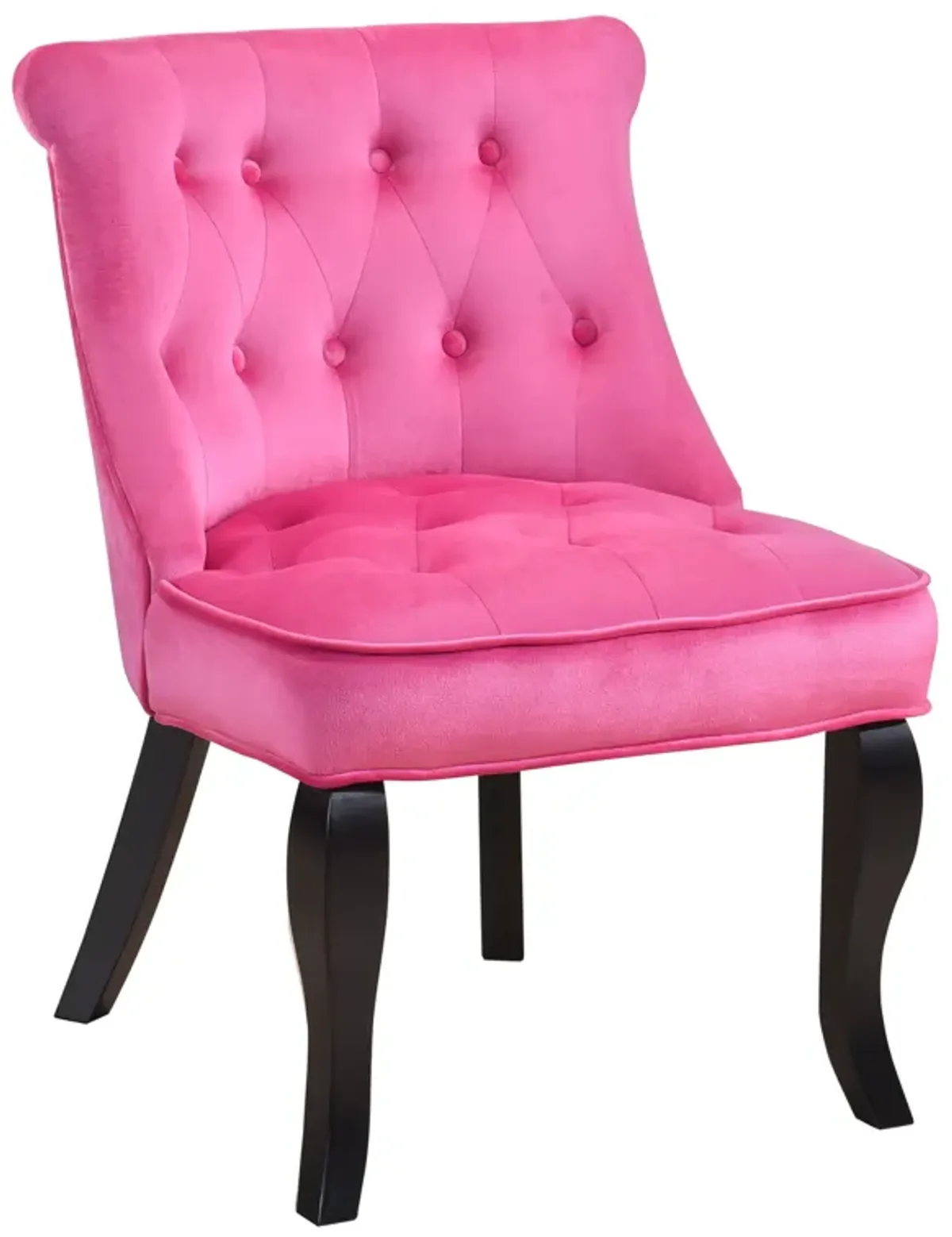 Velvet Tufted Accent Chair - Pink