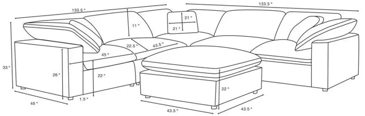 Raleigh - Boucle Upholstered Modular Sectional