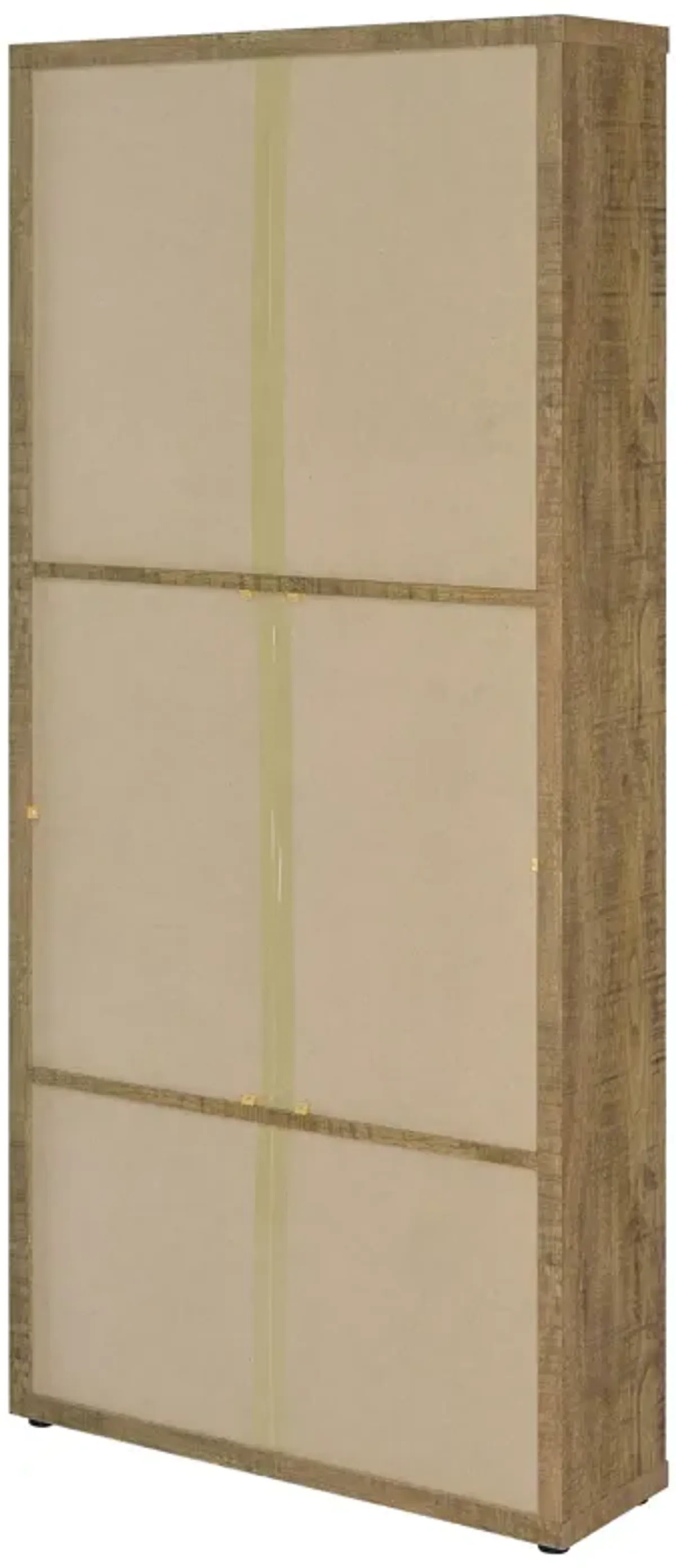 Hawthorne - 4-Shelf Glass Door Tall Cabinet With Drawers