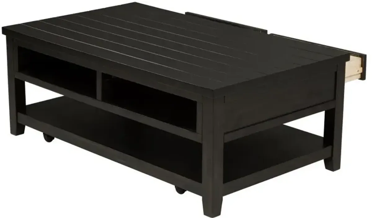 Concord - 2-Drawer Rectangular Coffee Table - Distressed Java