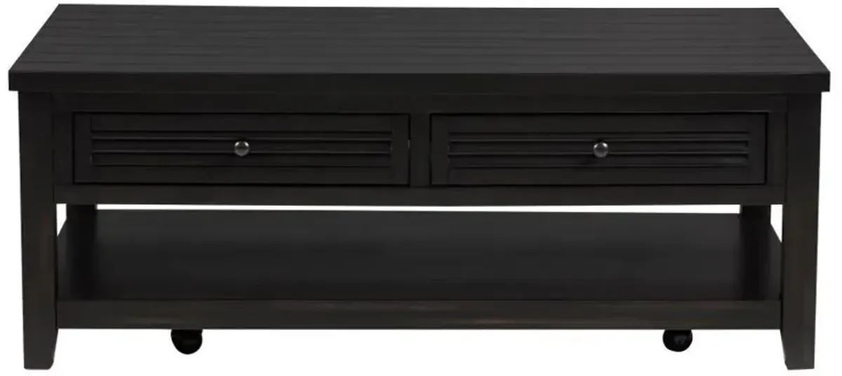 Concord - 2-Drawer Rectangular Coffee Table - Distressed Java