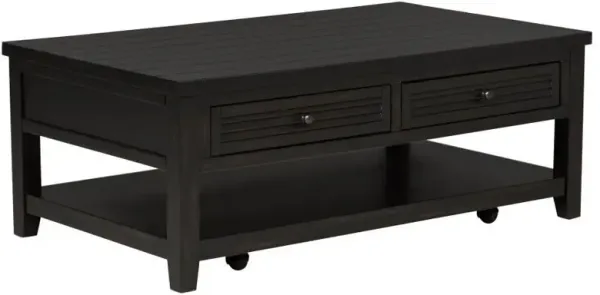 Concord - 2-Drawer Rectangular Coffee Table - Distressed Java