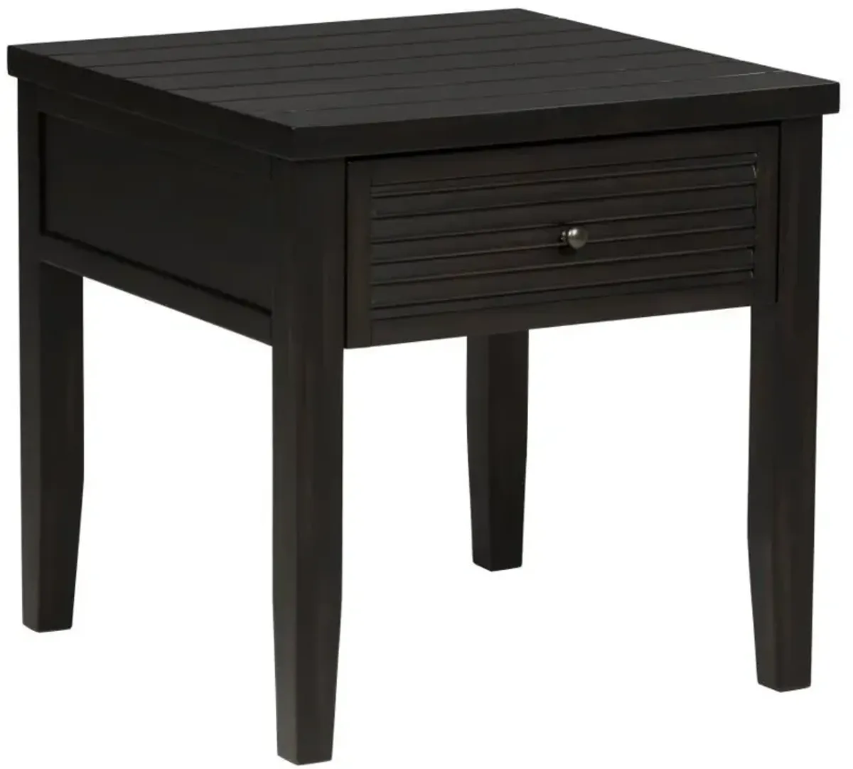 Concord - 1-Drawer Square End Table - Distressed Java