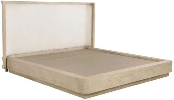 Kailani - California King Wingback Bed - Beige Oak