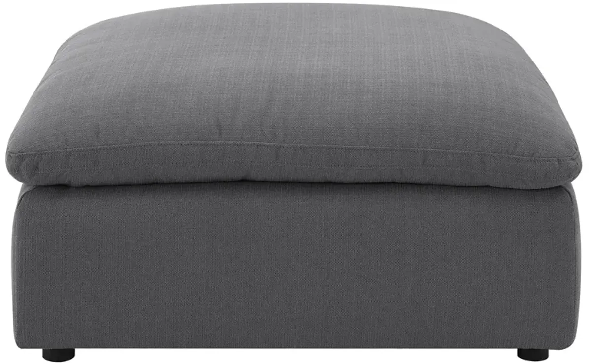 Hobson - Square Upholstered Ottoman - Charcoal