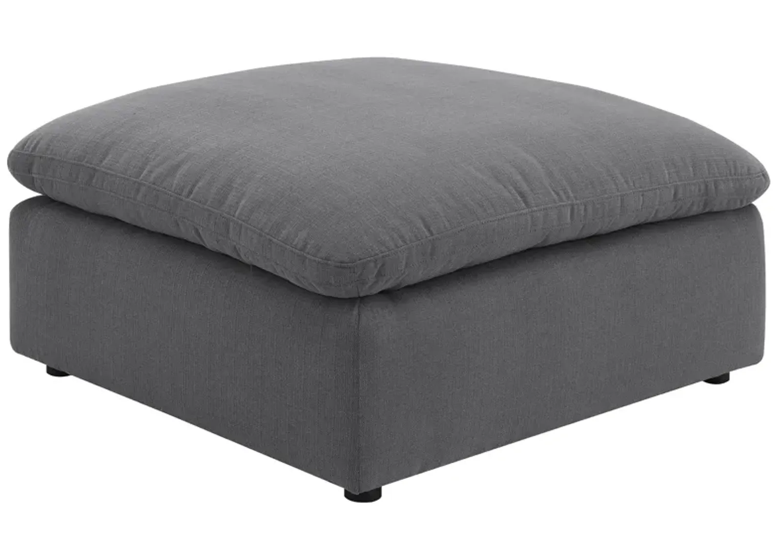 Hobson - Square Upholstered Ottoman - Charcoal