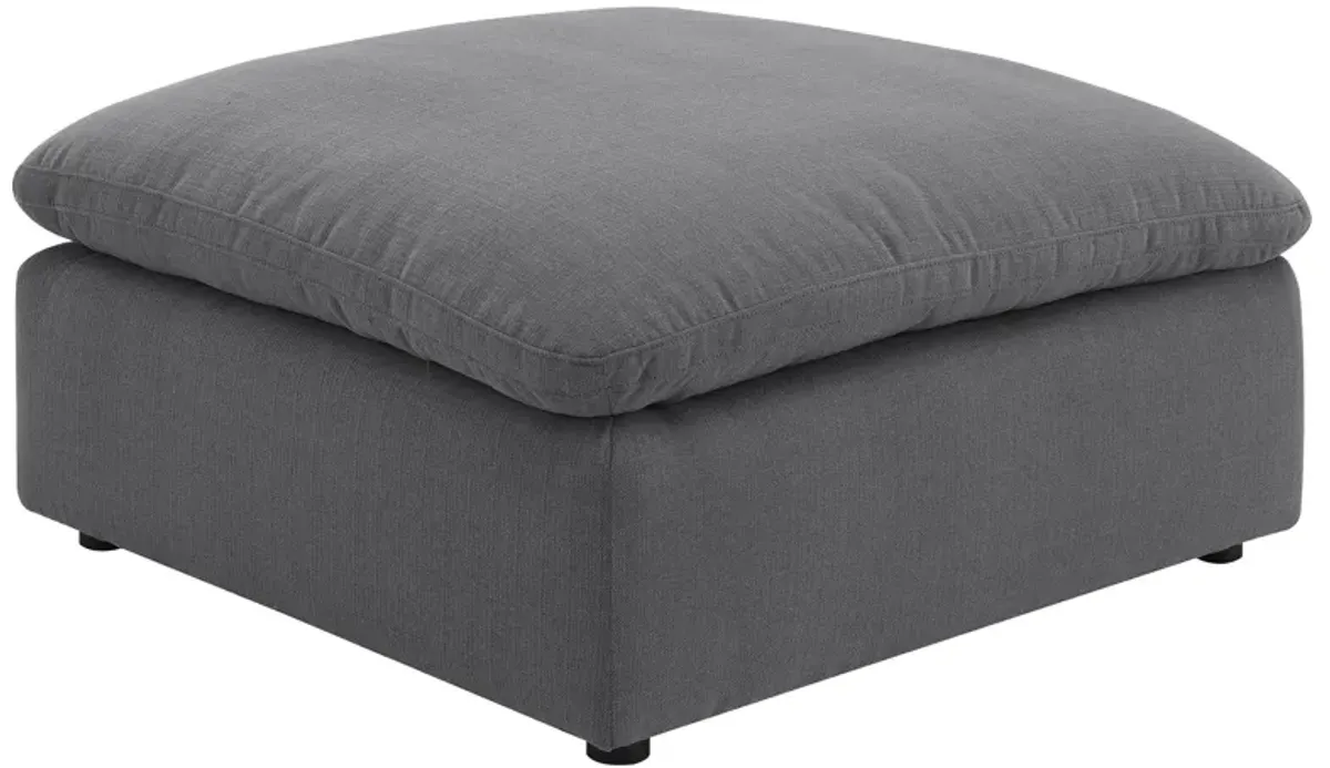 Hobson - Square Upholstered Ottoman - Charcoal