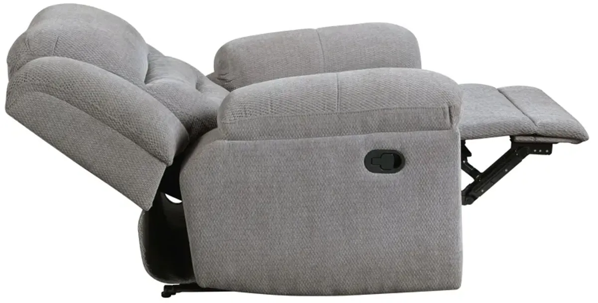 Gilson - Chenille Upholstered Reclining Glider Recliner - Gray