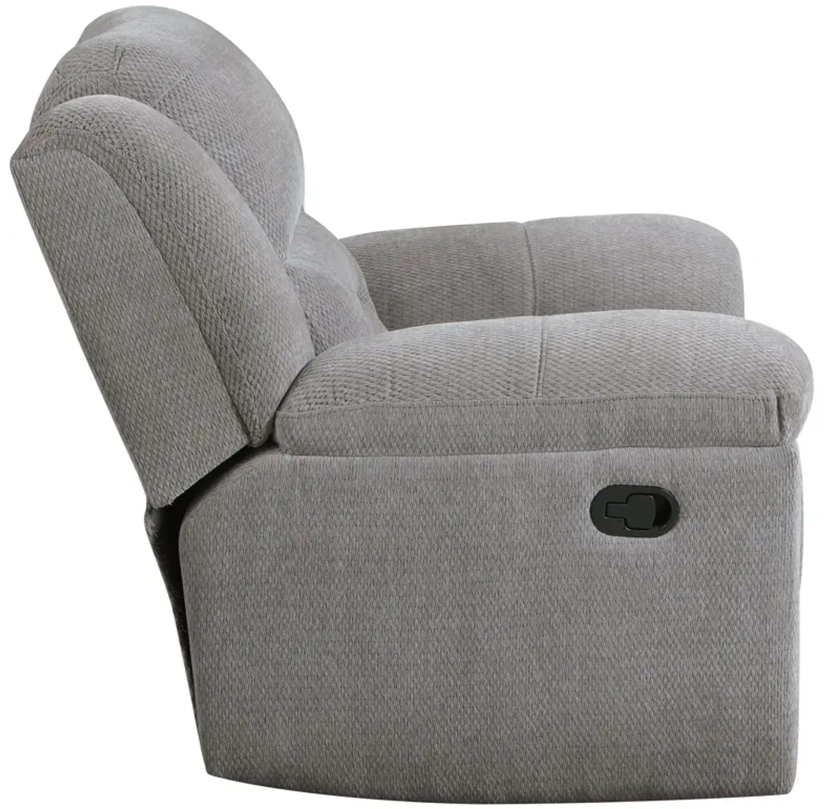 Gilson - Chenille Upholstered Reclining Glider Recliner - Gray