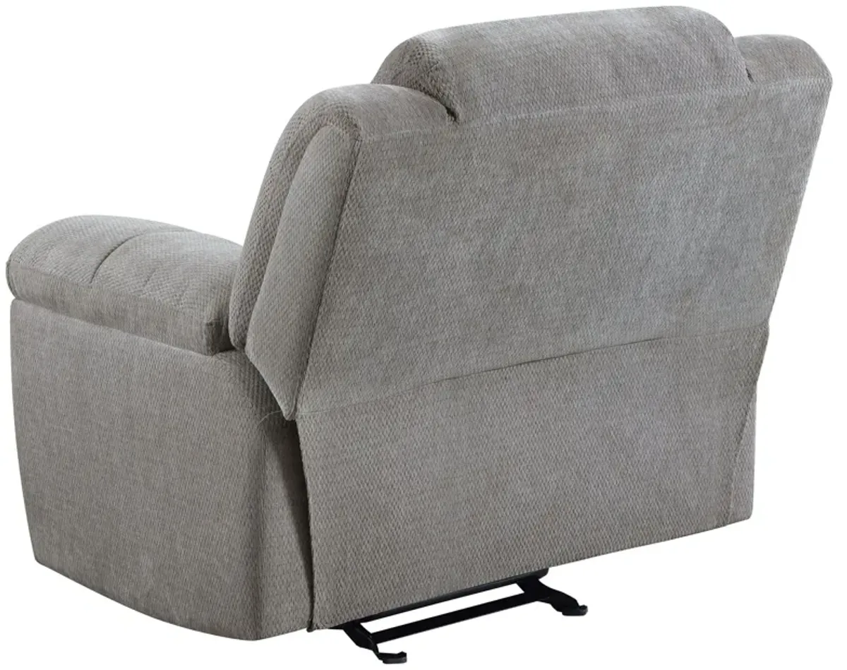 Gilson - Chenille Upholstered Reclining Glider Recliner - Gray