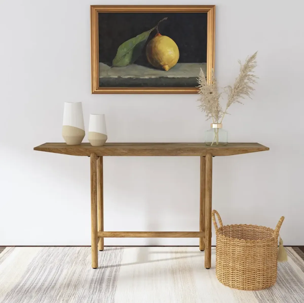 Darius - Solid Wood Entryway Console Table - Mango