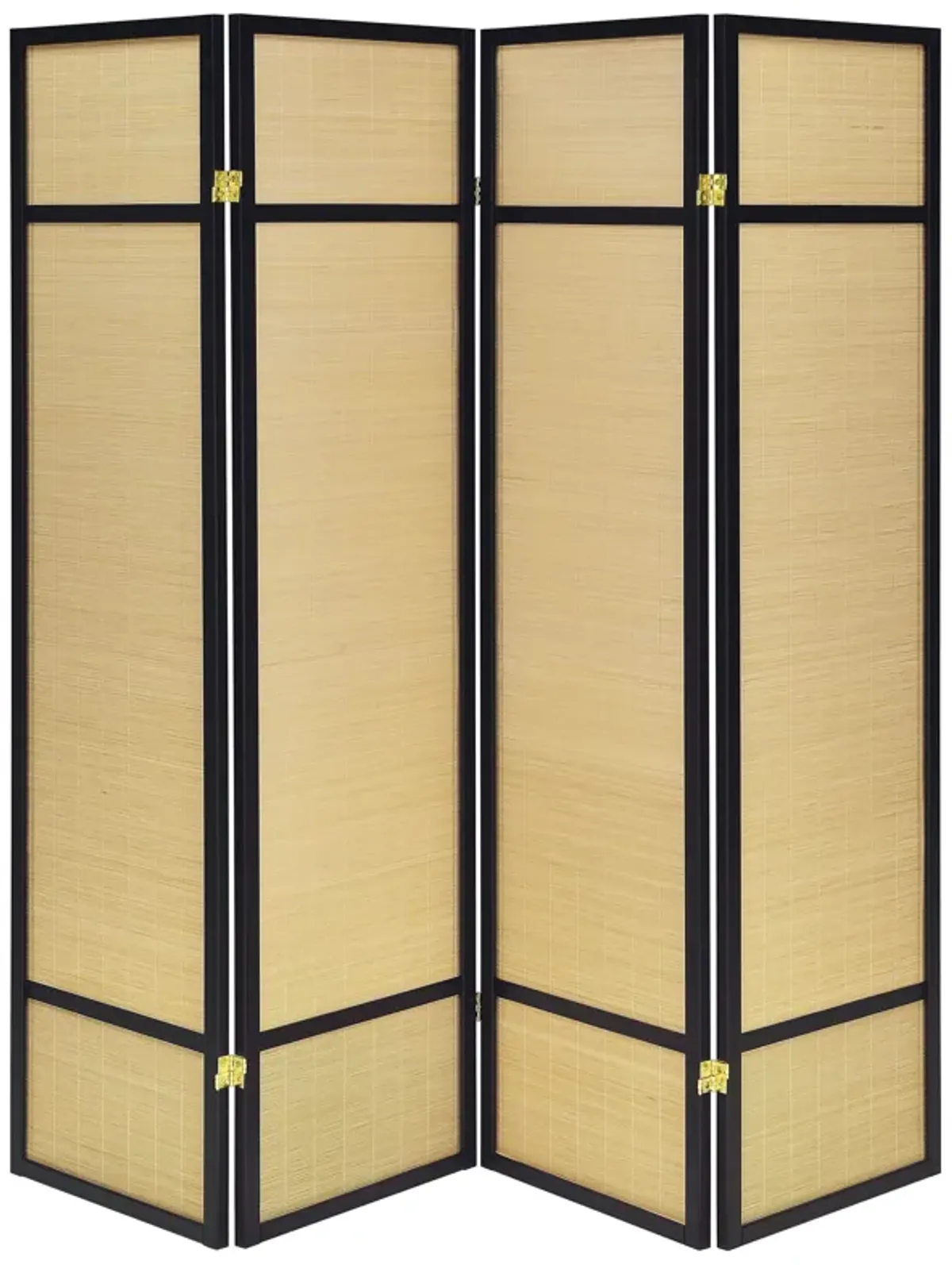 Pearce - 4-Panel Bamboo Room Divider Folding Screen - Natural