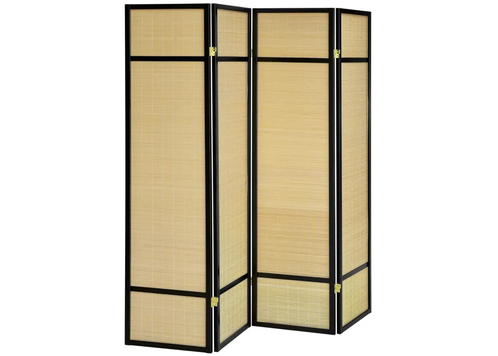 Pearce - 4-Panel Bamboo Room Divider Folding Screen - Natural