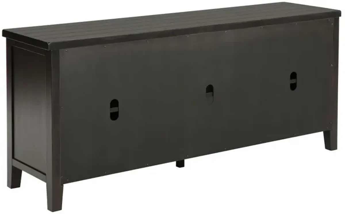 Concord - 2-Door TV Stand Console - Distressed Java