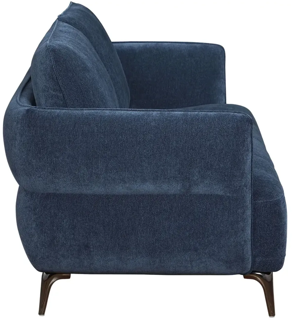 Lively - Chenille Upholstered Modern Track Arm Sofa - Blue