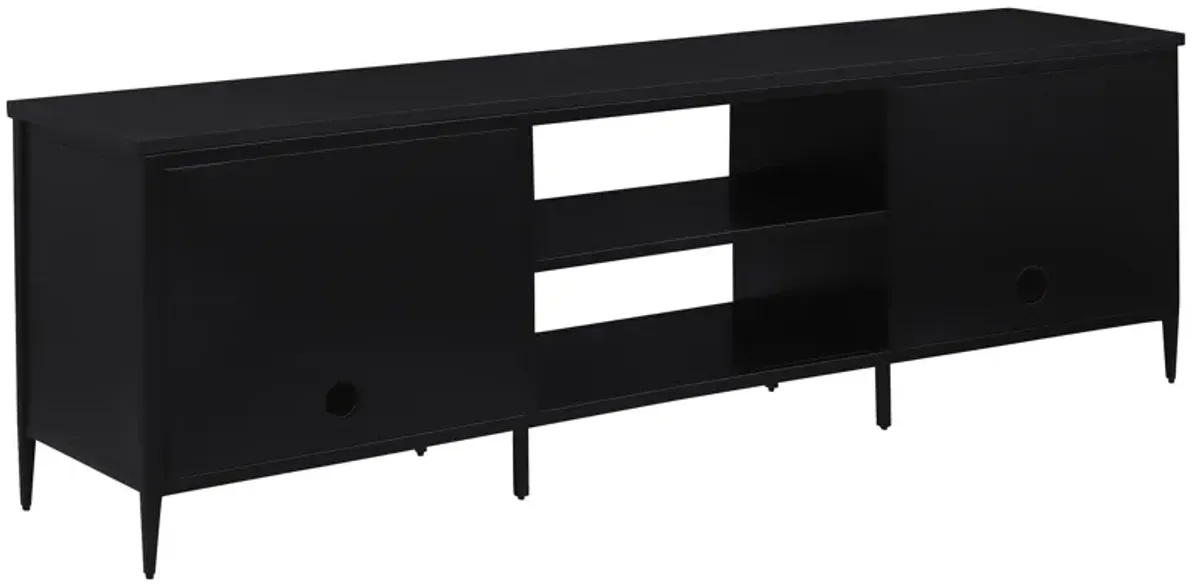 Amherst - 2-Door 70" Metal TV Stand Media Console - Black