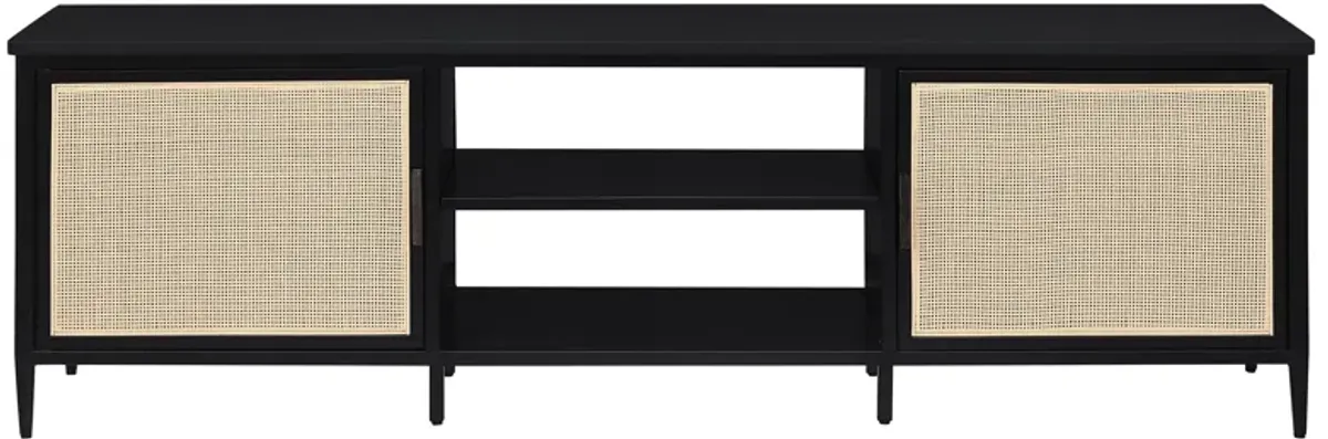 Amherst - 2-Door 70" Metal TV Stand Media Console - Black