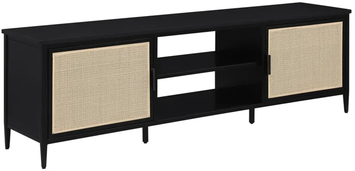 Amherst - 2-Door 70" Metal TV Stand Media Console - Black