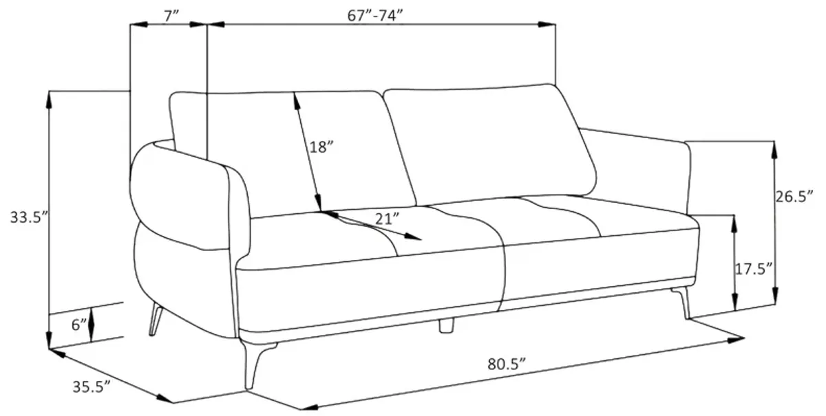 Lively - Chenille Upholstered Sofa Set