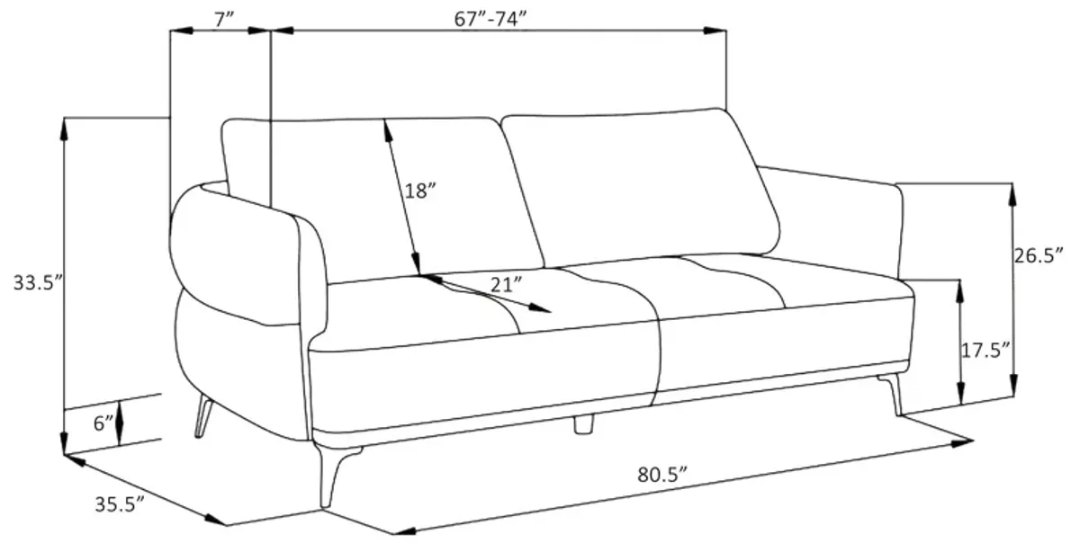 Lively - Chenille Upholstered Sofa Set