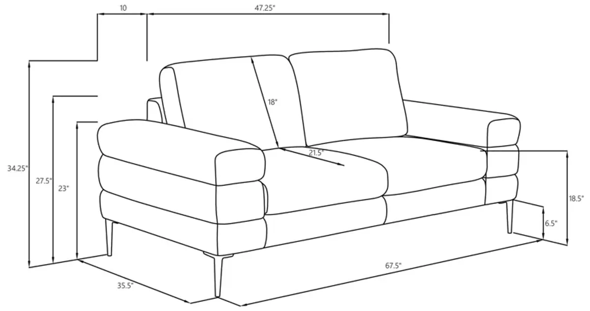 Jessel - Chenille Upholstered Sofa Set