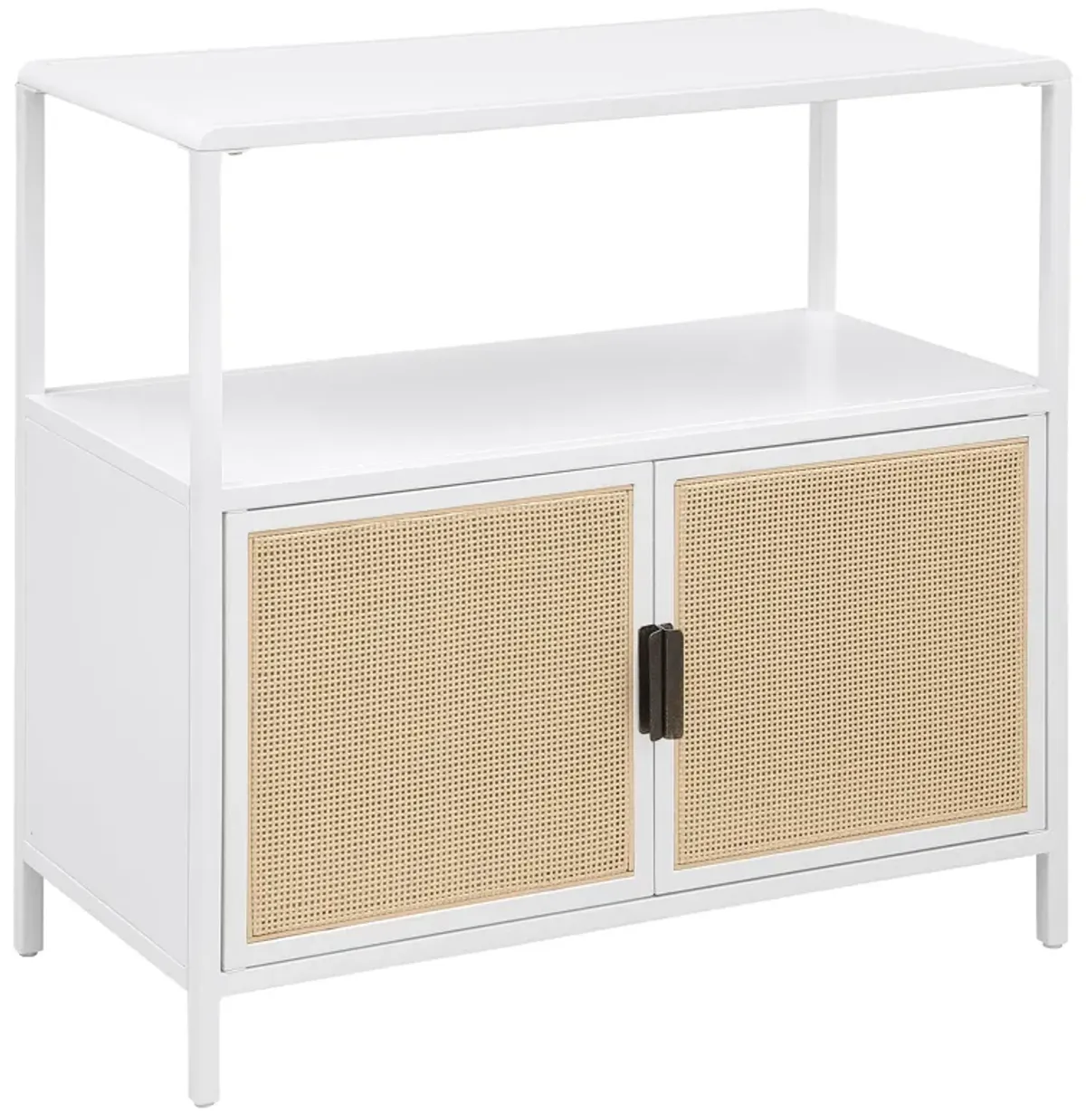 Amherst - 2-Door Radio Weave Cane Metal Accent Cabinet