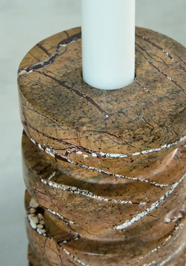Emsleyfield - Tan - Candle Holder Set (Set of 2)