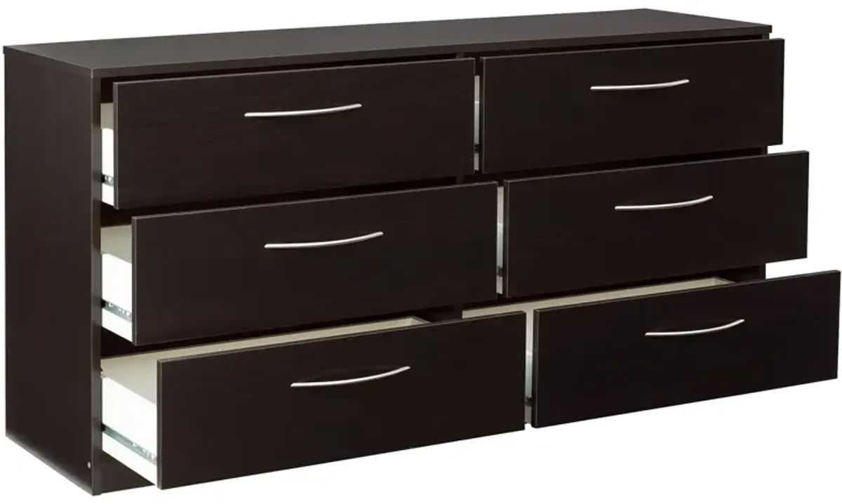 Finch - Six Drawer Dresser - Black