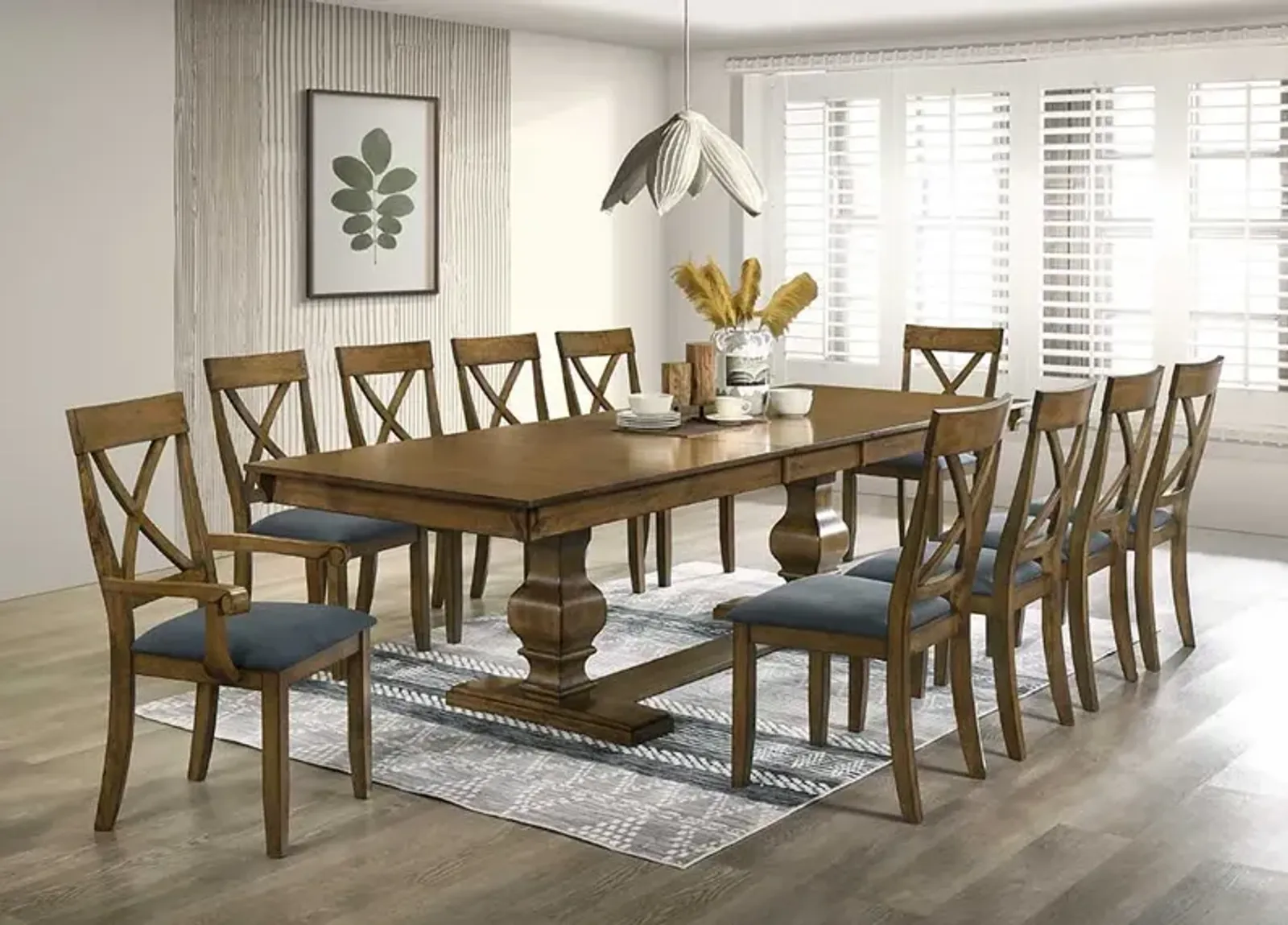 11 Piece Extendable Dining Room Set