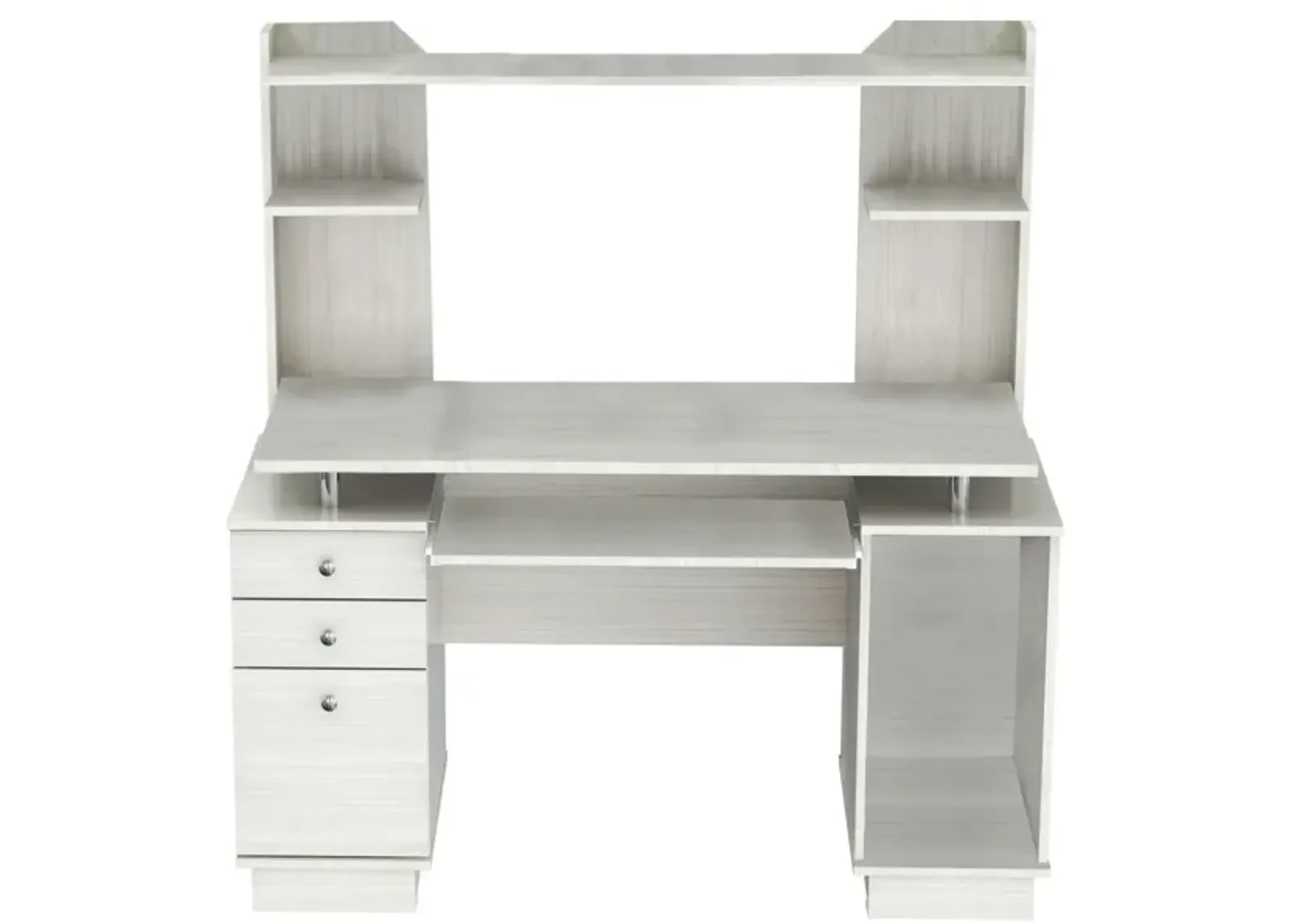 Computer Desk With Three Drawers - White