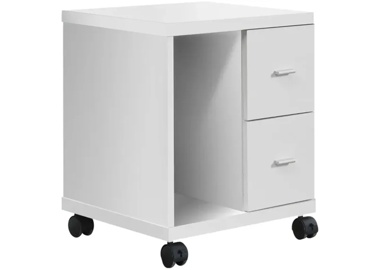 Particle Board Hollow Core 2 Drawers Office Cabinet - White