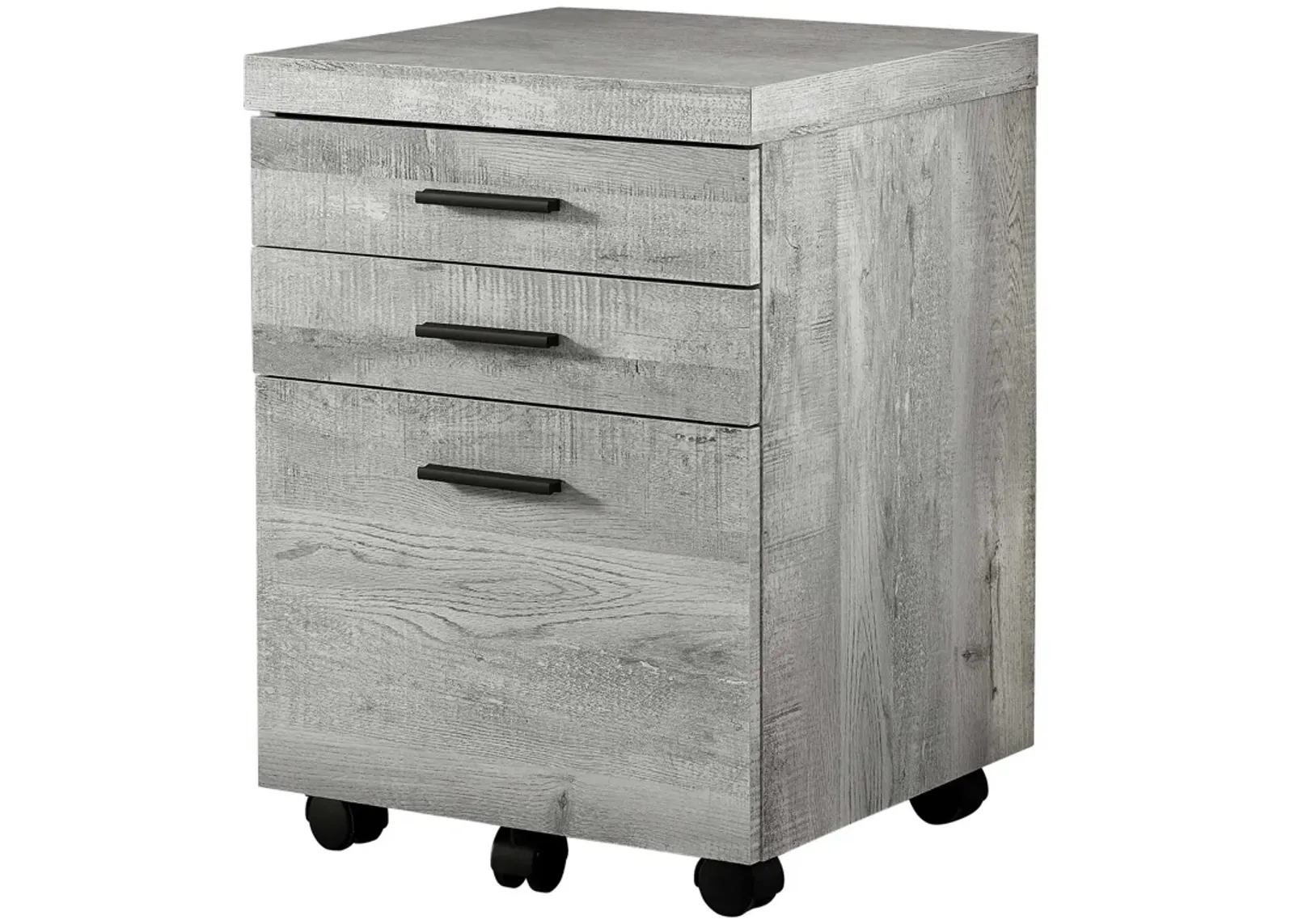 Particle Board And Filing Cabinet With 3 Drawers - Gray