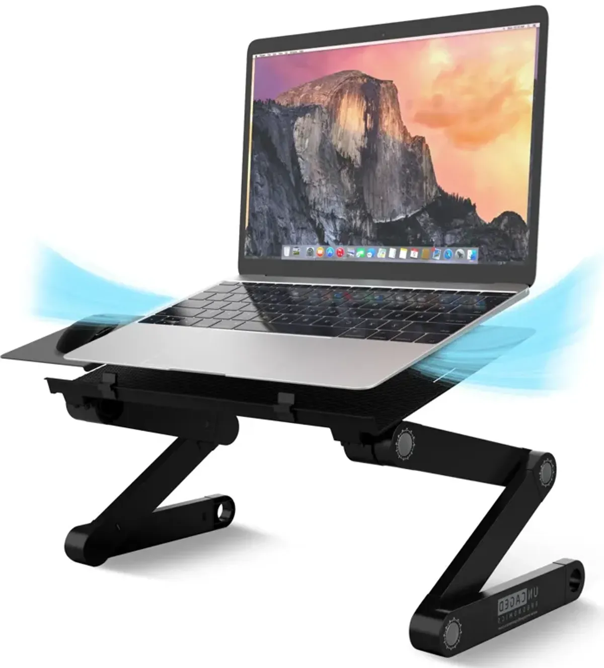 Folding Laptop Desk Or Laptop Stand With Mousepad - Black