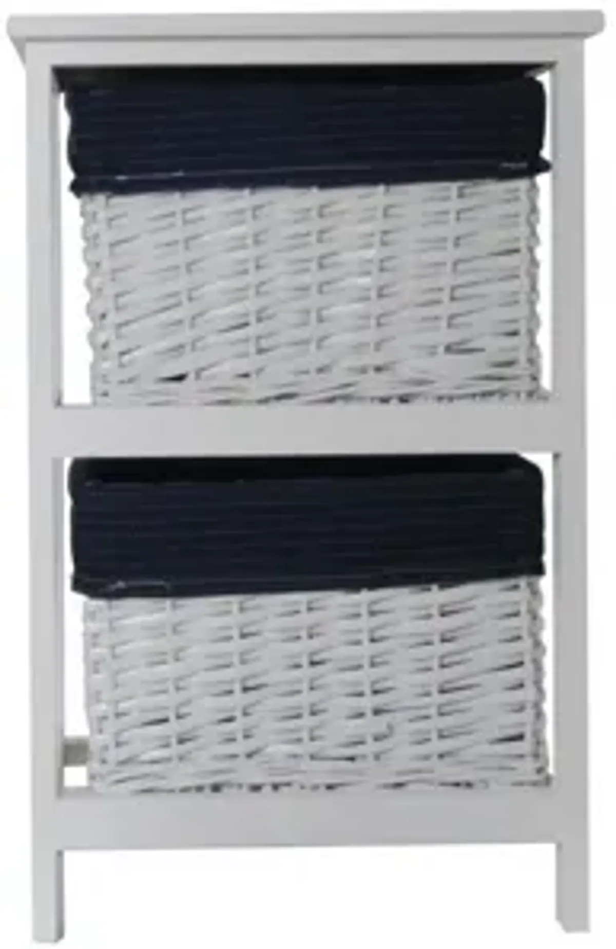 Portable 2 Drawers - White Blue