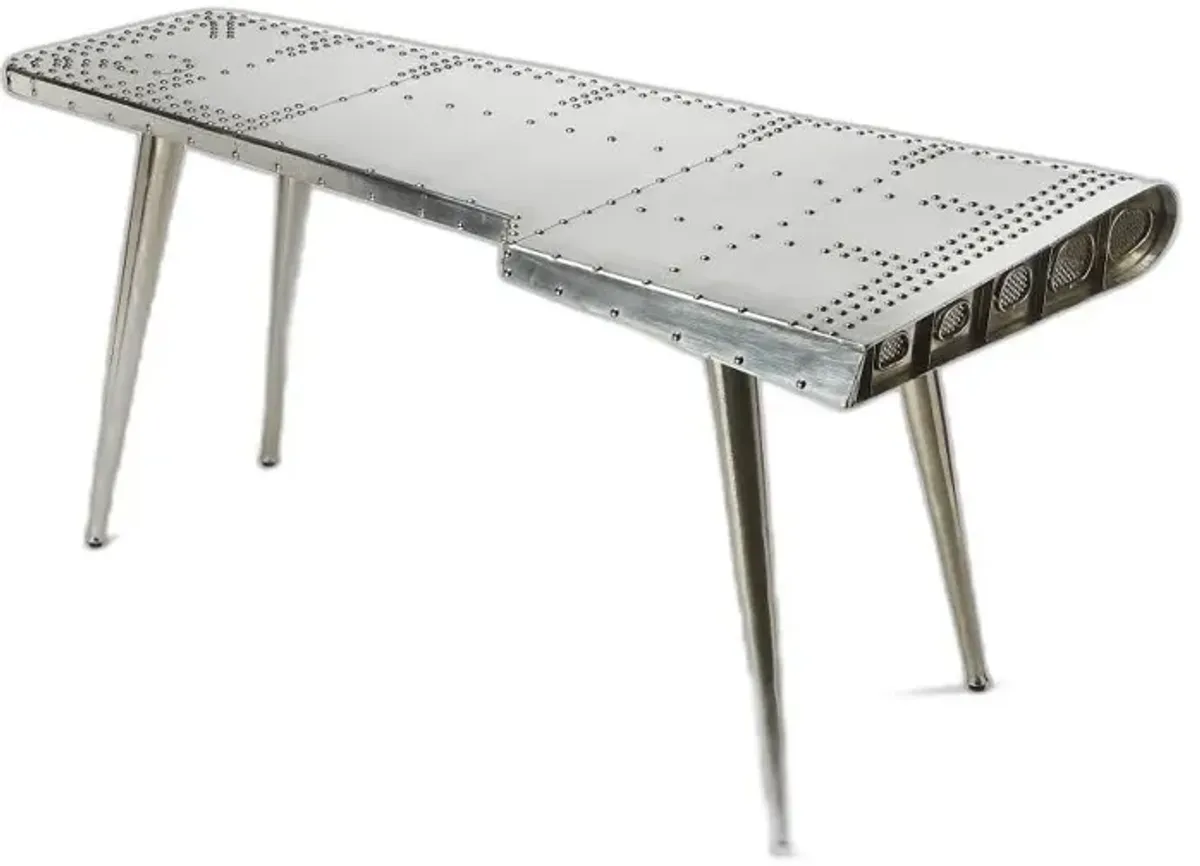 Metal Writing Desk - Silver