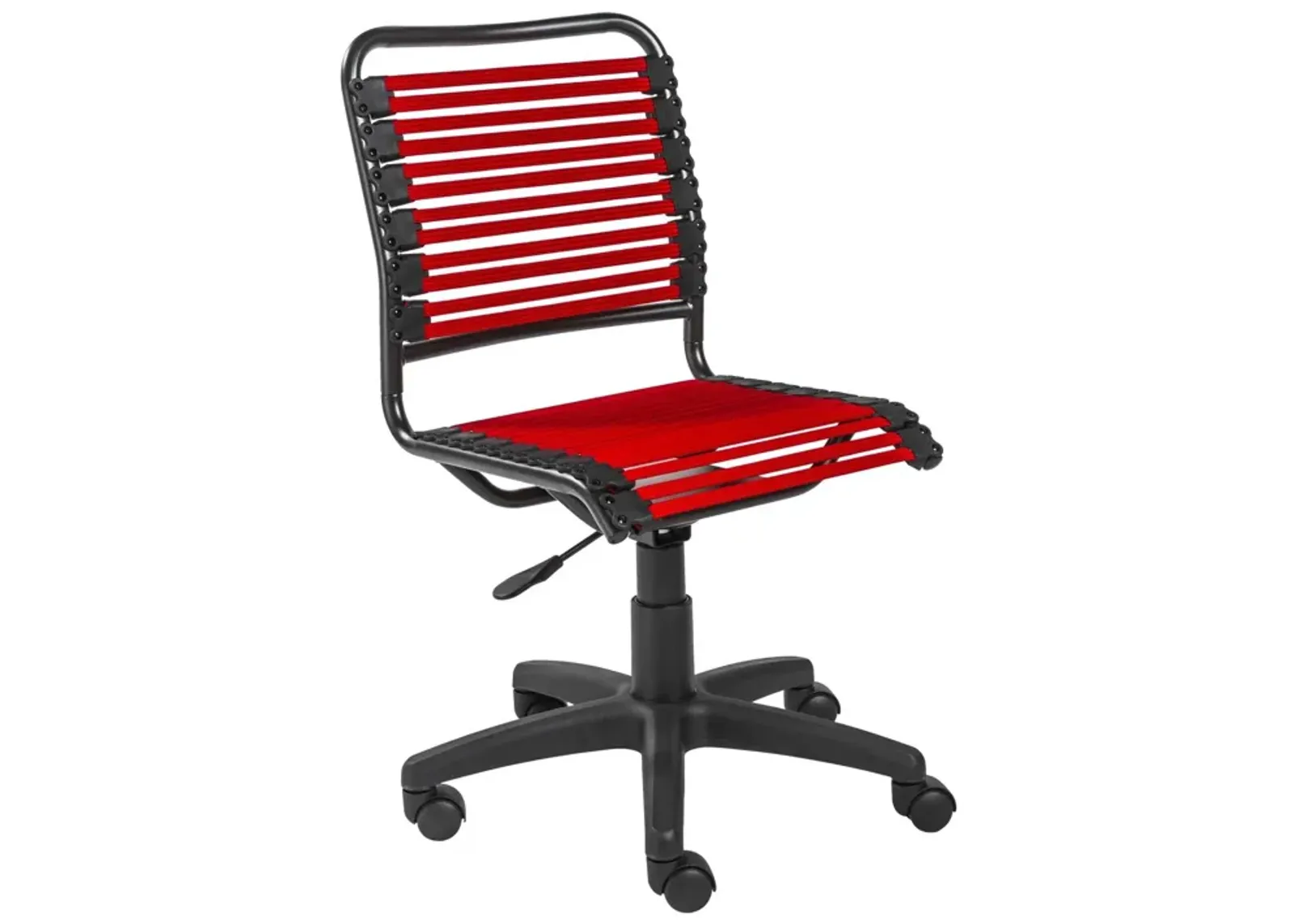 Adjustable, Swivel Bungee Rolling Office Chair - Red / Black