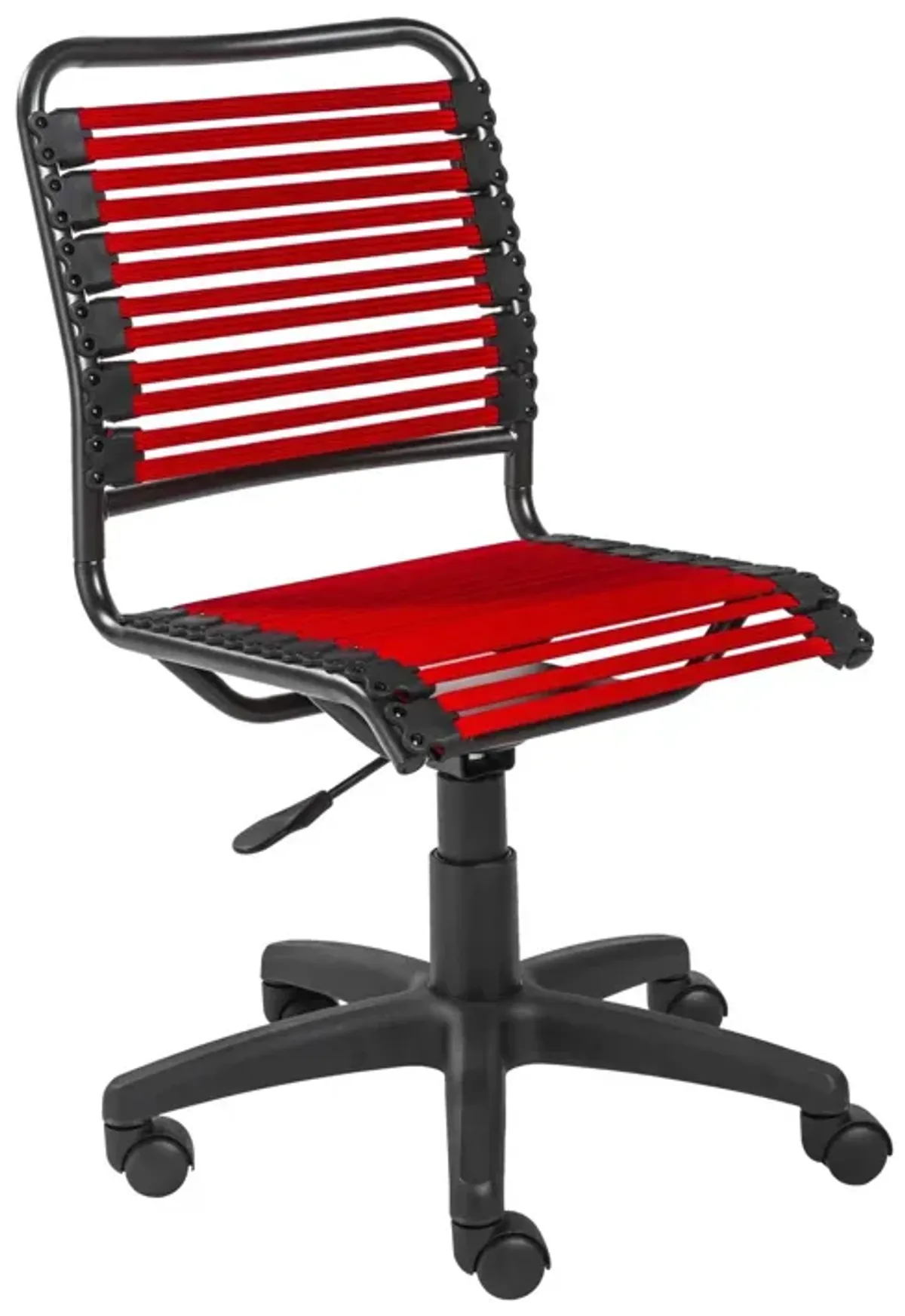 Adjustable, Swivel Bungee Rolling Office Chair - Red / Black