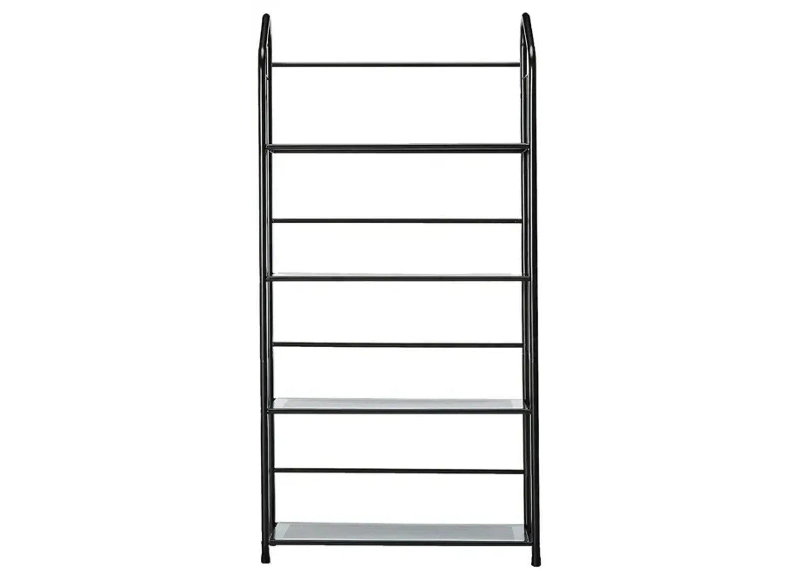 Four Shelf Metal Standing Book Shelf - Black