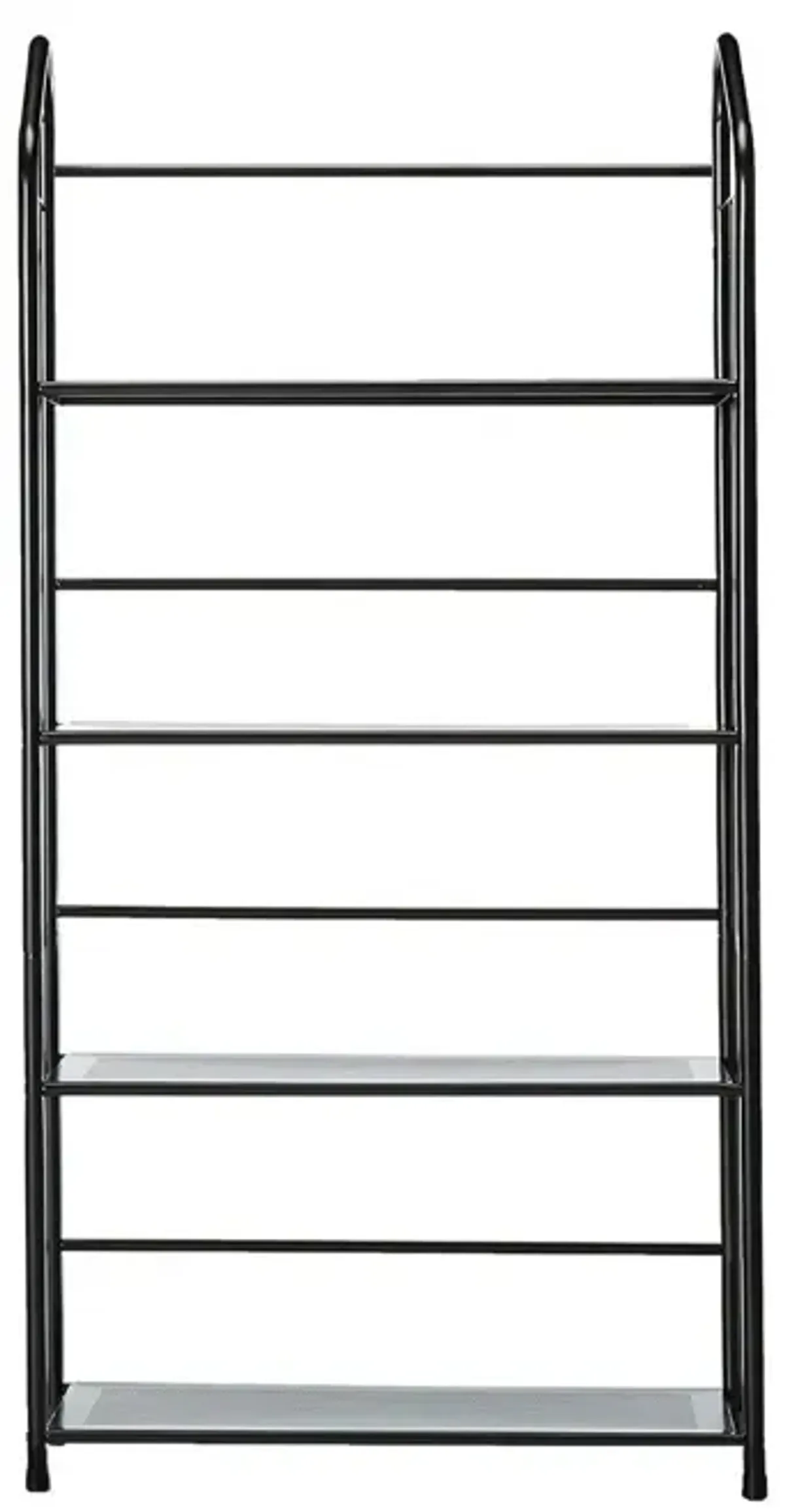 Four Shelf Metal Standing Book Shelf - Black