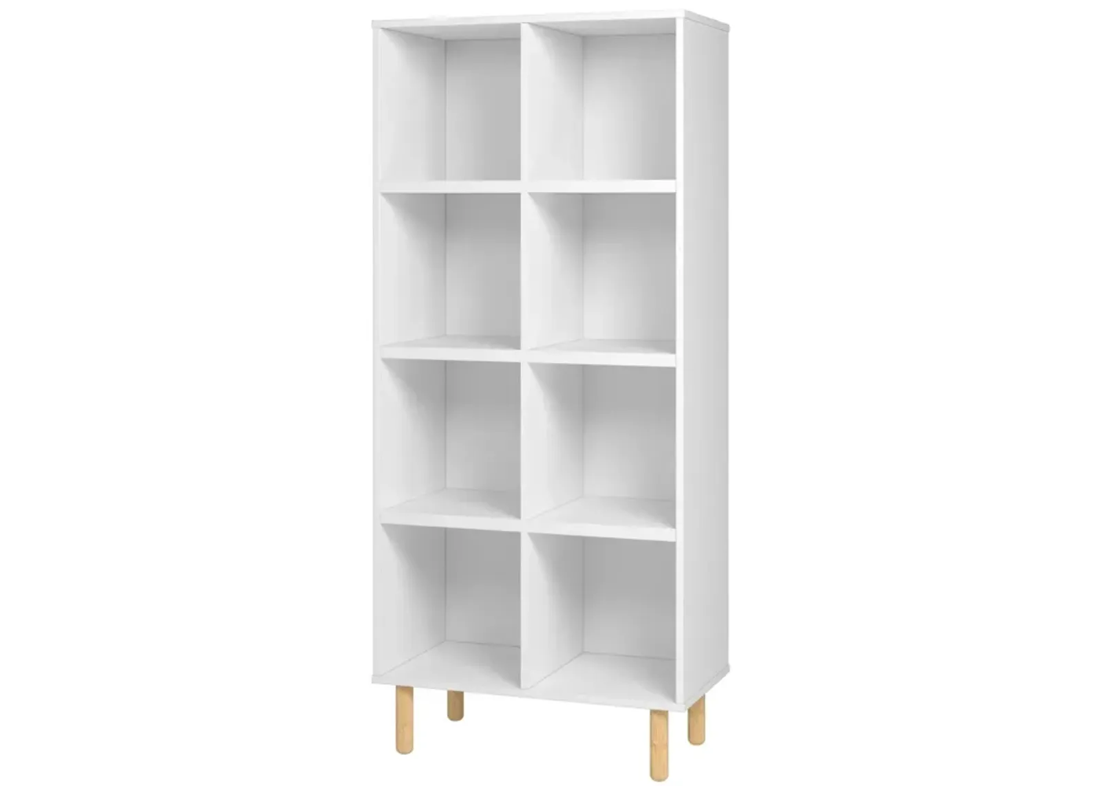 Iko Tall Vertical Eight Cubbie Shelving Unit - White