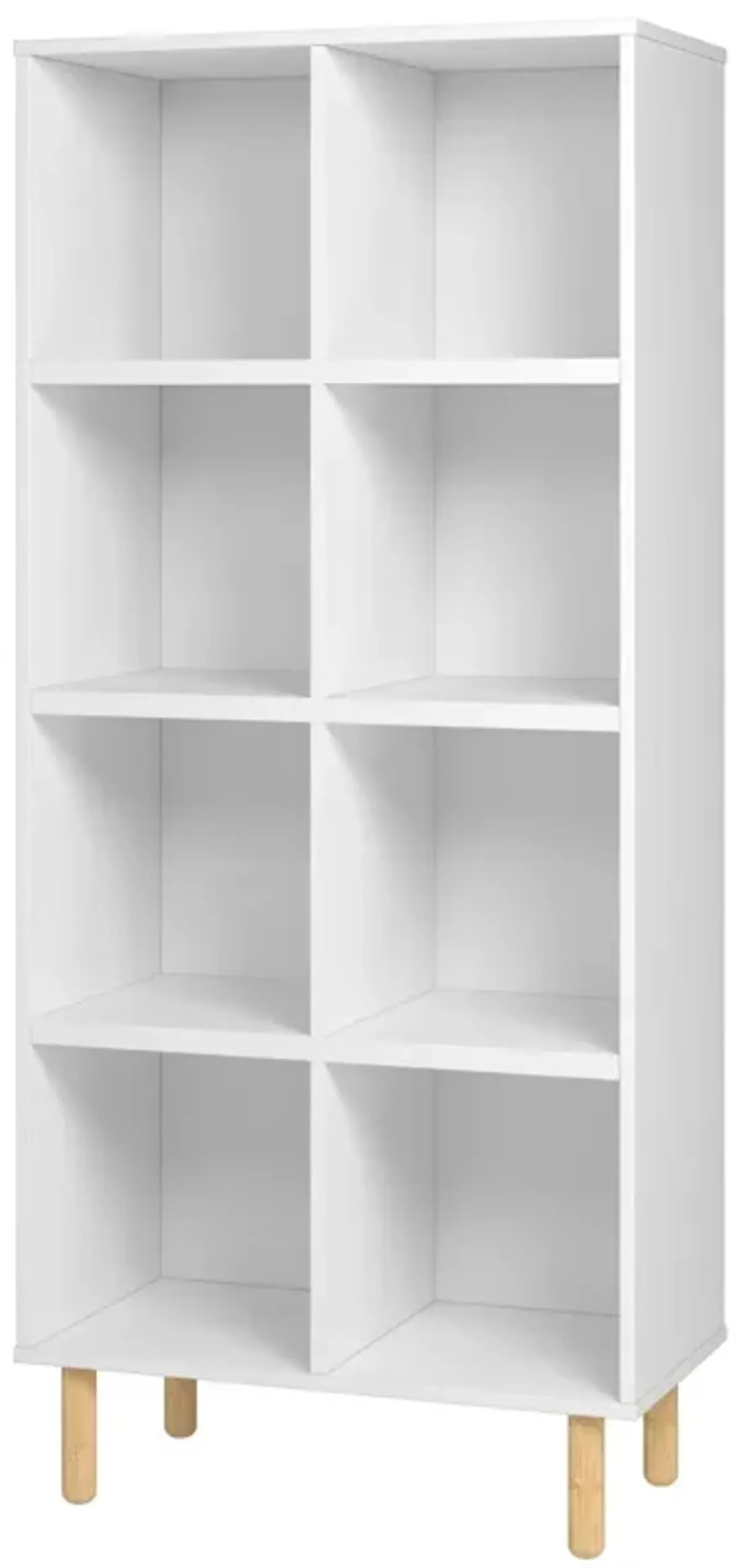 Iko Tall Vertical Eight Cubbie Shelving Unit - White