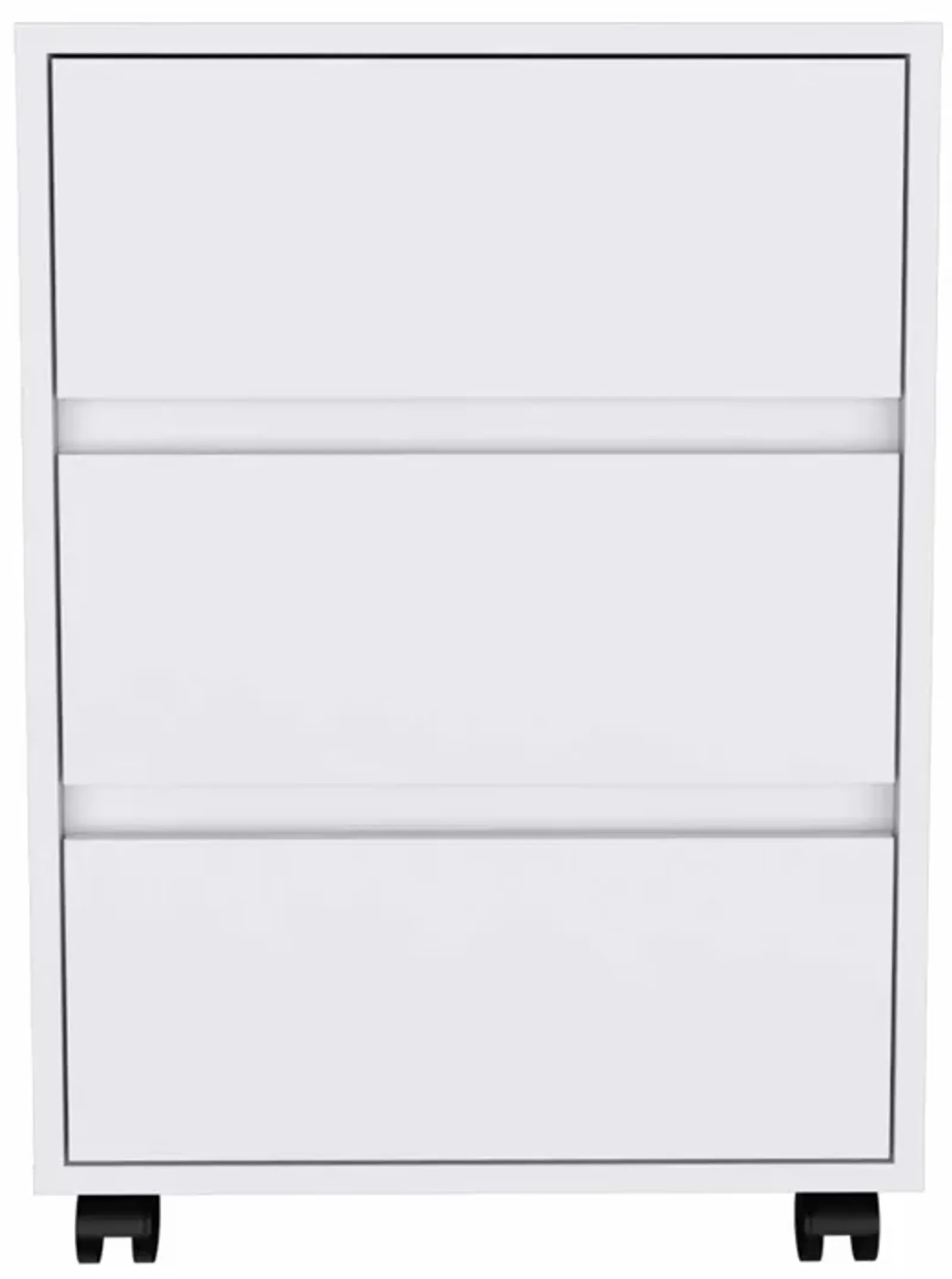 Three Drawer Rolling Cabinet - White