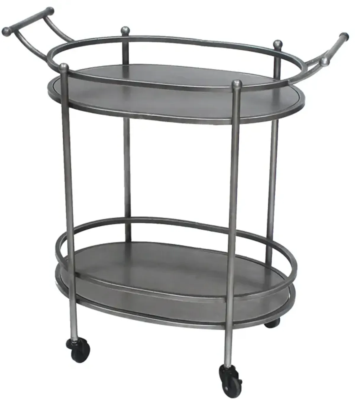 Oval Service Cart - Bronze Antique