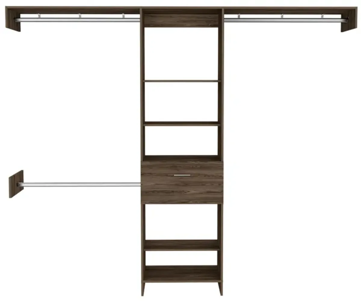 Drawer Combo Dresser - Brown