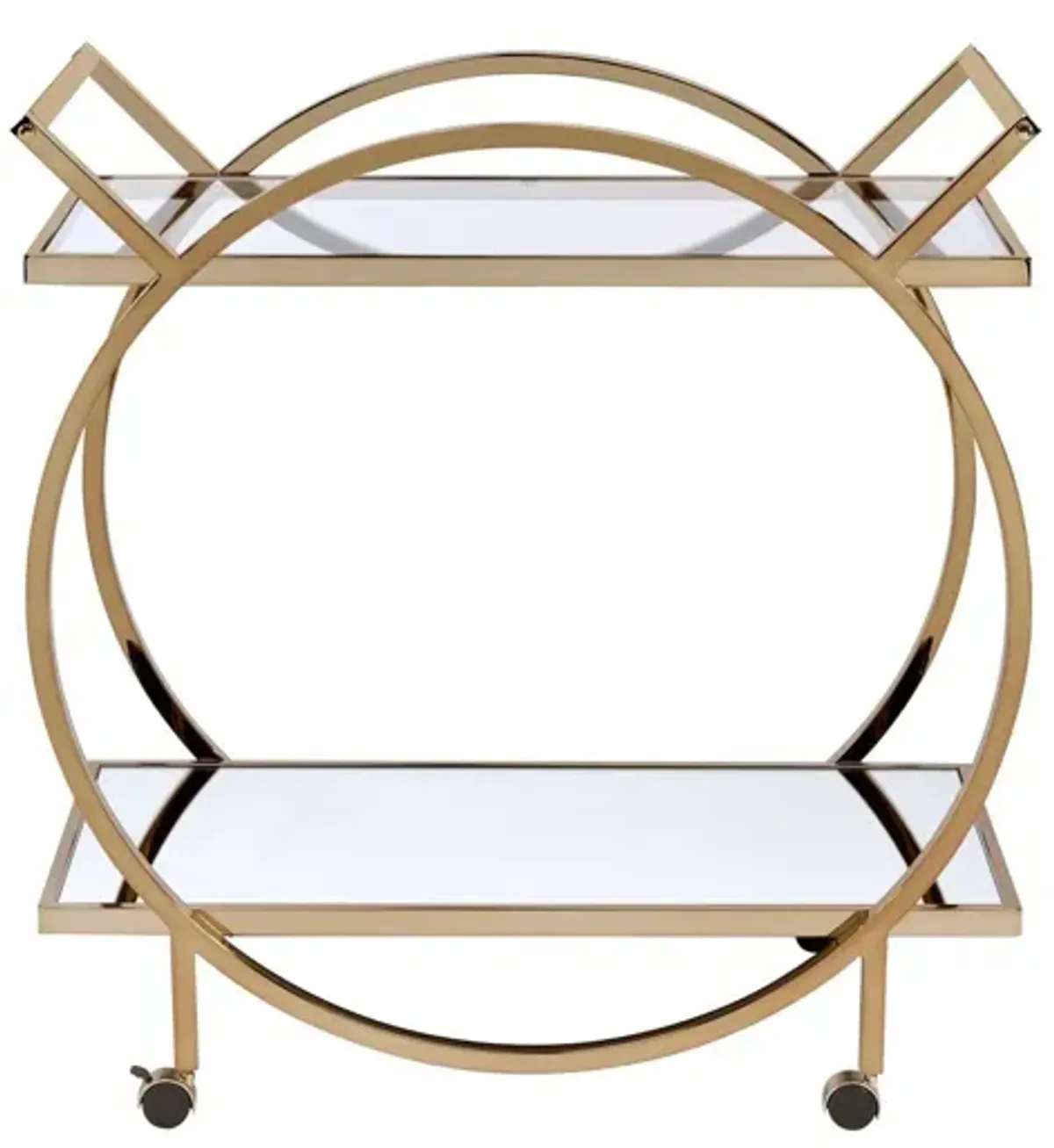 Metal Tube Serving Cart - Champagne