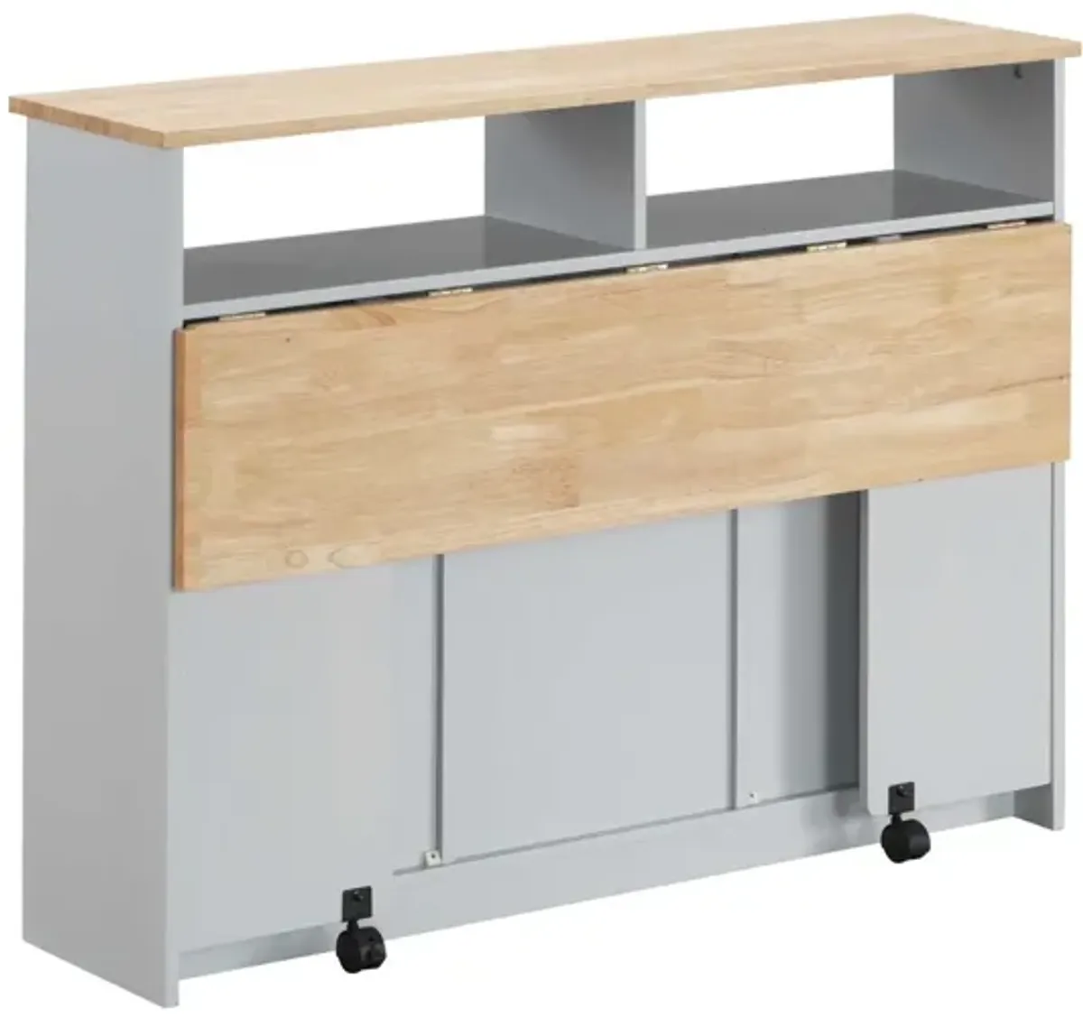 Wood Casters Kitchen Cart - Natural Gray