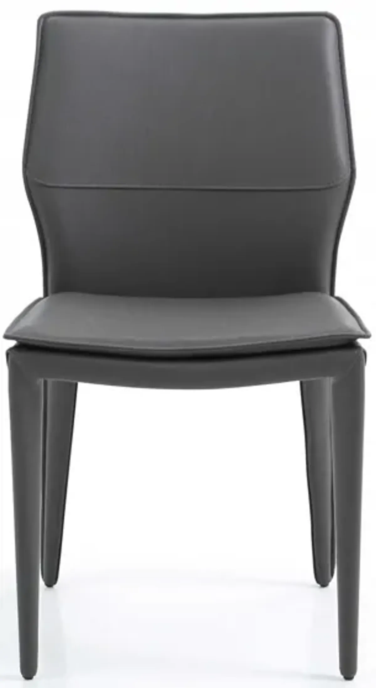 Faux Leather Metal Dining Chairs (Set of 2) - Dark