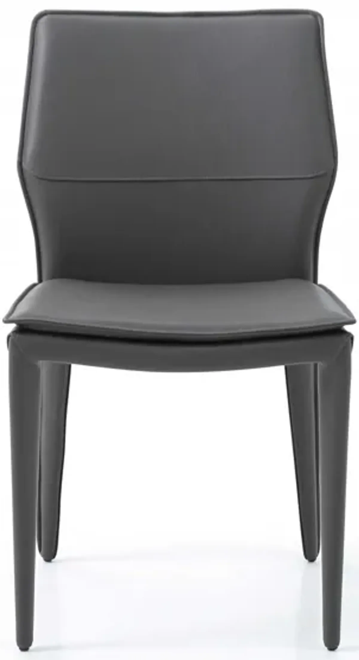 Faux Leather Metal Dining Chairs (Set of 2) - Dark